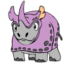 Dibujo Rinoceronte pintado por manzi