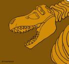 Dibujo Esqueleto tiranosaurio rex pintado por ramon