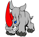 Dibujo Rinoceronte II pintado por rodrigo