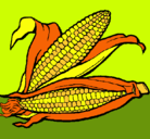 Dibujo Mazorca de maíz pintado por xatan