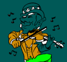 Dibujo Duende tocando el violín pintado por josemaria