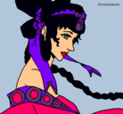 Dibujo Princesa china pintado por chinito