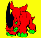 Dibujo Rinoceronte II pintado por aquilino