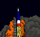 Dibujo Lanzamiento cohete pintado por gladis
