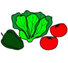 Dibujo Verduras pintado por Nerea