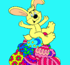 Dibujo Conejo de Pascua pintado por gabriela