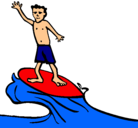 Dibujo Surfista pintado por BEN