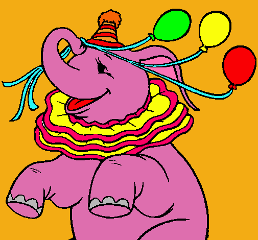 Elefante con 3 globos