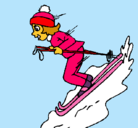 Dibujo Esquiadora pintado por beatriz