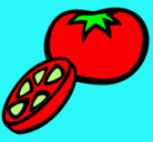 Dibujo Tomate pintado por YAMEL