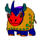 Dibujo Rinoceronte pintado por andres