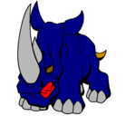 Dibujo Rinoceronte II pintado por mateo