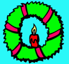 Dibujo Corona de navidad II pintado por ariadna