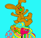 Dibujo Conejo de Pascua pintado por JAVIERAPAZ