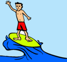 Dibujo Surfista pintado por lalo