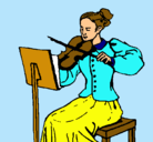 Dibujo Dama violinista pintado por AroaSandraCarolina
