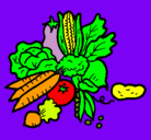 Dibujo verduras pintado por NOEL