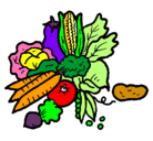 Dibujo verduras pintado por VERDURAS