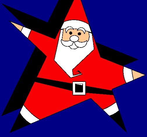 Papa Noel en forma de estrella