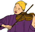 Dibujo Violinista pintado por vania