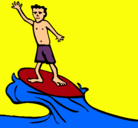Dibujo Surfista pintado por forzudo