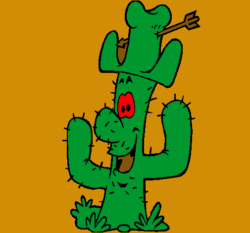 Cactus con sombrero