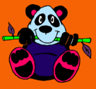 Dibujo Oso panda pintado por mari