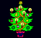 Dibujo Árbol de navidad con velas pintado por kamilitahx
