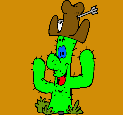 Cactus con sombrero