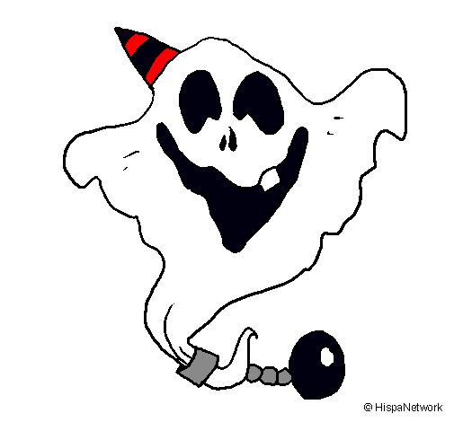 Fantasma con sombrero de fiesta