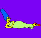 Dibujo Marge pintado por anaaaa