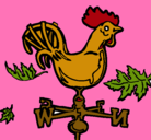 Dibujo Veletas y gallo pintado por claudia