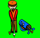 Dibujo Jugador de golf II pintado por alexita