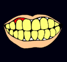 Dibujo Boca y dientes pintado por alejandro