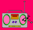 Dibujo Radio cassette 2 pintado por ArelyGetsemaniSilva