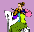 Dibujo Dama violinista pintado por elmito