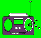 Dibujo Radio cassette 2 pintado por yahir