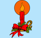 Dibujo Vela de navidad pintado por anderson
