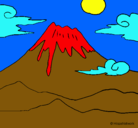 Dibujo Monte Fuji pintado por angelaestefania