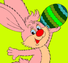 Dibujo Conejo y huevo de pascua II pintado por MYRIAM