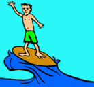 Dibujo Surfista pintado por miguel