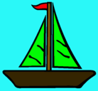 Dibujo Barco velero pintado por paula