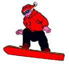 Dibujo Snowboard pintado por joseligon