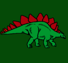 Dibujo Stegosaurus pintado por arath