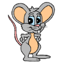 Dibujo Ratón pintado por david