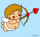 Dibujo Cupido pintado por saral