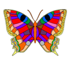 Dibujo Mariposa pintado por mandalas