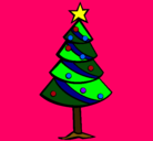 Dibujo Árbol de navidad II pintado por lupita