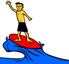 Dibujo Surfista pintado por alex
