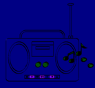 Dibujo Radio cassette 2 pintado por nicki